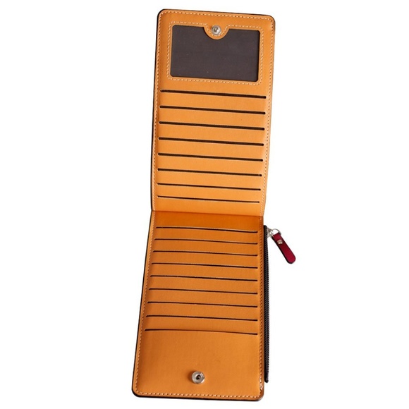 Womens Thin Bifold Phone Wallet Cards Organizer - Picture 3 of 8